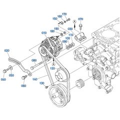 Pulley Assembly for Kubota V3307-CR-T-E5 Engine