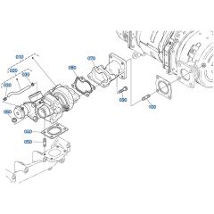 Turbocharger Assembly for Kubota V3307-CR-T-E5 Engine