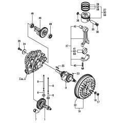 Crankshaft, Piston and Camshaft Assembly for Yanmar L48N Engine