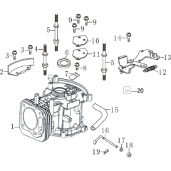 Loncin LC1P70FA (196cc, 4.8hp) Engine Parts
