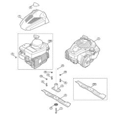 Engine and Blade for Viking MB 248.2