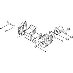 Cylinder 32.88, 27.86, 25.84, 27.83 Assembly for Stihl 010 011 Gasoline Chainsaws