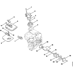 Air filter, Oil pump Assembly for Stihl 012 Gasoline Chainsaws