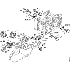 AV system Assembly for Stihl 044 Gasoline Chainsaws