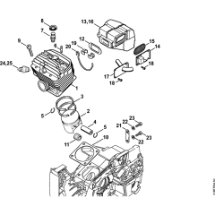Cylinder, Muffler Assembly