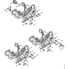 Ölpumpen schlauchs ch rauben getriebe für stihl ms251/ms231/ms231c ms251c  m51 m31 m31c m51c Kettensägen teile Zubehör - AliExpress