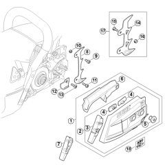 Chain sprocket cover Assembly for Stihl MS462 MS62C Chainsaws