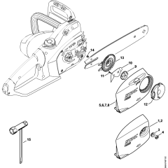 Chain sprocket cover, Tools Assembly for Stihl MSE170C MSE190C MSE210C MSE230 Electric Chainsaws
