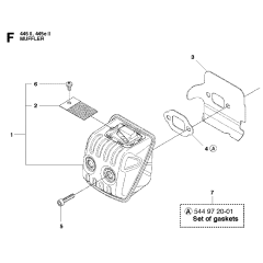 Muffler Assembly For Husqvarna 445ii Chainsaw