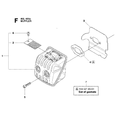 Muffler Assembly For Husqvarna 450e Chainsaw
