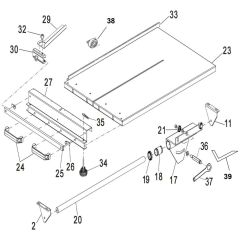 Table Assembly for Norton Clipper CB651 Masonry Saw