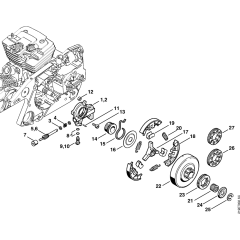 Oil pump & Clutch Assembly for Stihl MS441 MS441C Chainsaws
