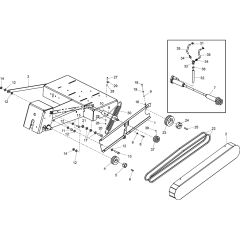 Pulley & Belt Guard Assembly for Altrad Belle MS500 Bench Saw