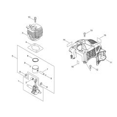 Cylinder, Piston, Crankshaft