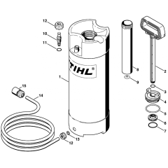 Pressurized Water Tank Assembly for Stihl TS510 TS760 Disc Cutter Pre 28.2010