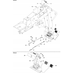 Pedals Assembly for Husqvarna