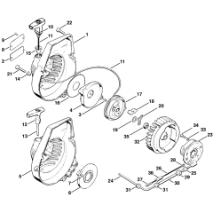 Rewind starter-Pawl Ignition system-Electronic Assembly for Stihl TS350 TS360 Disc Cutter