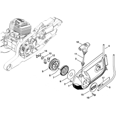 Rewind Starter Assembly for Stihl TS700 Disc Cutter