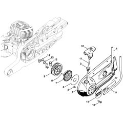 Rewind Starter Assembly for Stihl TS800 Disc Cutter