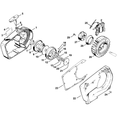 Rewind Starter Friction Shoe Assembly for Stihl TS510 TS760 Disc Cutter Pre 30.80 with SN X6745960