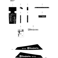 Decals for Husqvarna Rider 11 C
