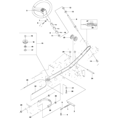 Steering Assembly for Husqvarna Rider 16 C AWD Ride on Mowers