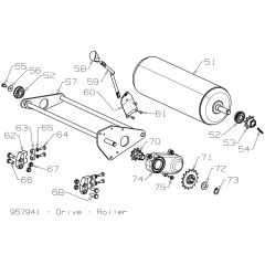 Roller Assembly for Masport RR18SP IN 2016 Nov Mower