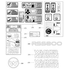 Decals for Wacker RSS800A Roller