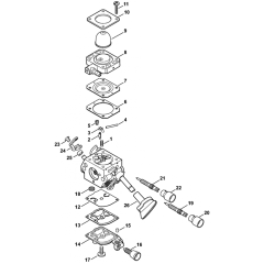 Carburetor C1M-S260 Assembly for Stihl SH56 SH86 Shredder
