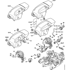 Shroud & Air baffle Assembly for Stihl MS261 MS261C Chainsaws