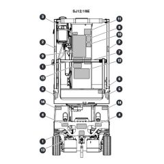 Front Labels for Skyjack SJ12 E Vertical Mast