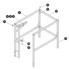 Railings Full/ Saloon Gate for Skyjack SJ12 E Vertical Mast