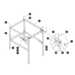 Railings Half Gate for Skyjack SJ12 E Vertical Mast