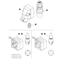 Power Outlet - CE/AS/KC for Skyjack SJ16 Access Platforms