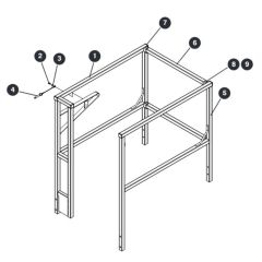 Railing for Skyjack SJ16 Access Platforms