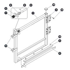 Half Gate for Skyjack SJ16 E Vertical Mast