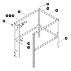 Railings Full/ Saloon Gate for Skyjack SJ16 E Vertical Mast