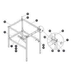 Railings Half Gate for Skyjack SJ16 E Vertical Mast