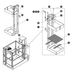 Tube Casy for Skyjack SJ16 E Vertical Mast
