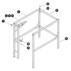 Railings - Full/Saloon Gate for Skyjack SJ20 E Vertical Mast