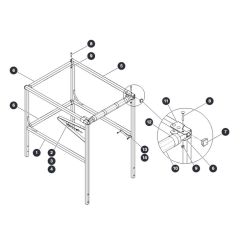 Railings - Half Gate for Skyjack SJ20 E Vertical Mast