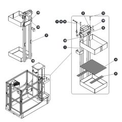 Tube Caddy for Skyjack SJ20 E Vertical Mast