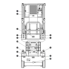 Rear Labels  for Skyjack SJ3013 Micro DC Scissor Lift