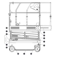 Right Side Labels  for Skyjack SJ3013 Micro DC Scissor Lift
