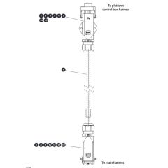 Platform to Base Control Cable for Skyjack SJ3213 Micro DC Scissor Lift