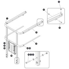 Extension Platform Hinged Railings for Skyjack SJ3219 Micro DC Scissor Lift
