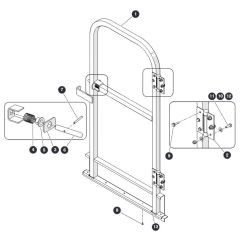 Full Gate Hinged Railings for Skyjack SJ3219 Micro DC Scissor Lift