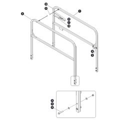 Main Platform Hinged Railings for Skyjack SJ3219 Micro DC Scissor Lift