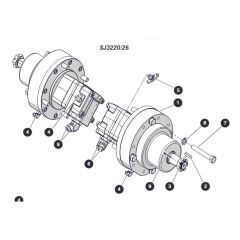 Wheel Motor/Disc Brake (CE, AS & KC) for Skyjack SJ3220 DC Scissor Lift