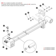 Extension Cylinder Assembly for Skyjack SJ45 AJEplus Articulating Boom